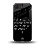 tryna drain my energy back phone cover | glass case for iphone 16e