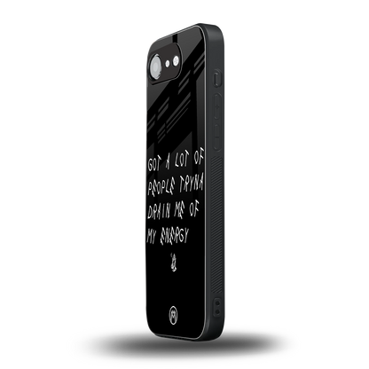 tryna drain my energy back phone cover | glass case for iphone 16e