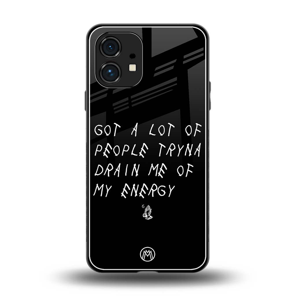 tryna drain my energy back phone cover | glass case for nothing phone 1