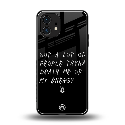 tryna drain my energy back phone cover | glass case for nothing phone 1