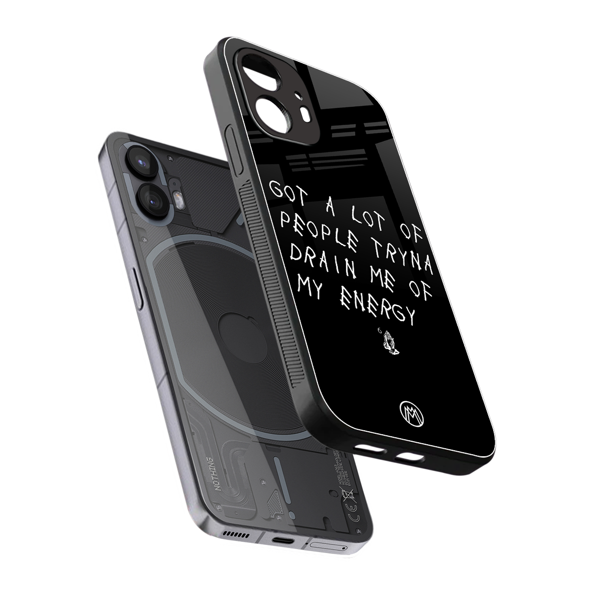 tryna drain my energy back phone cover | glass case for nothing phone 2