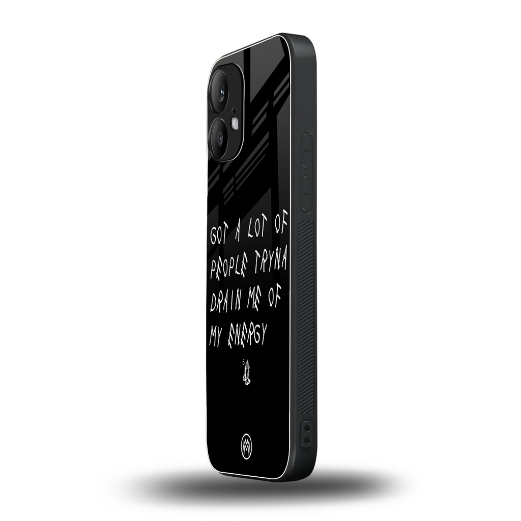 tryna drain my energy back phone cover | glass case for nothing phone 2