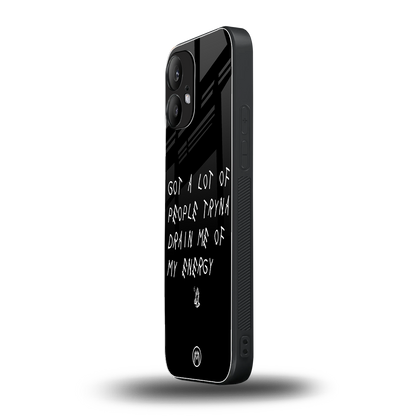 tryna drain my energy back phone cover | glass case for nothing phone 2