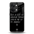 tryna drain my energy back phone cover | glass case for oneplus nord 3