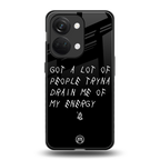 tryna drain my energy back phone cover | glass case for oneplus nord 3
