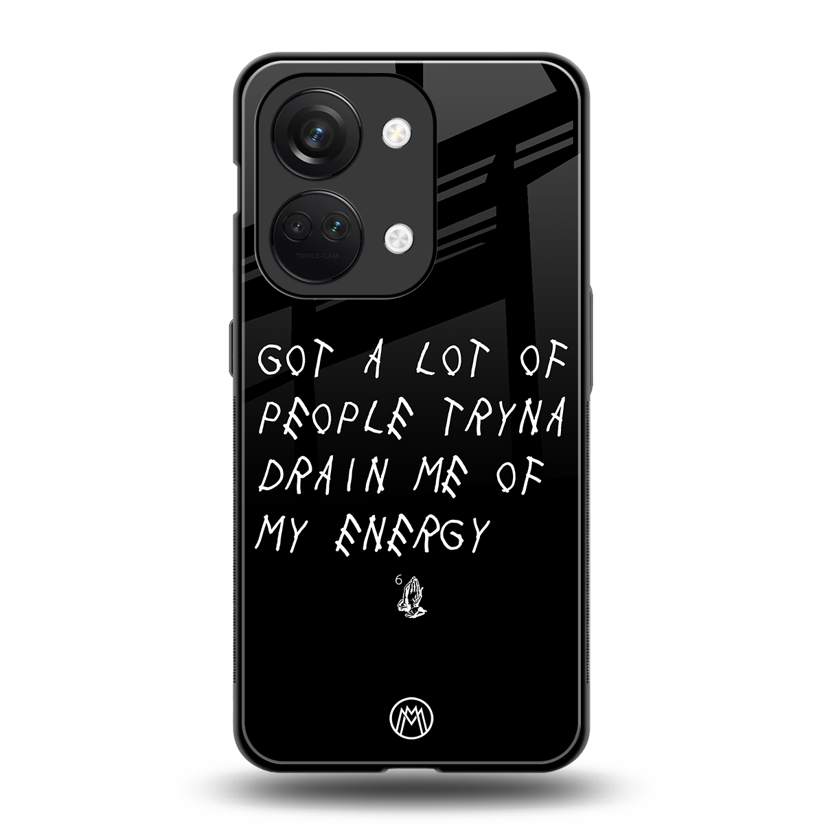 tryna drain my energy back phone cover | glass case for oneplus nord 3
