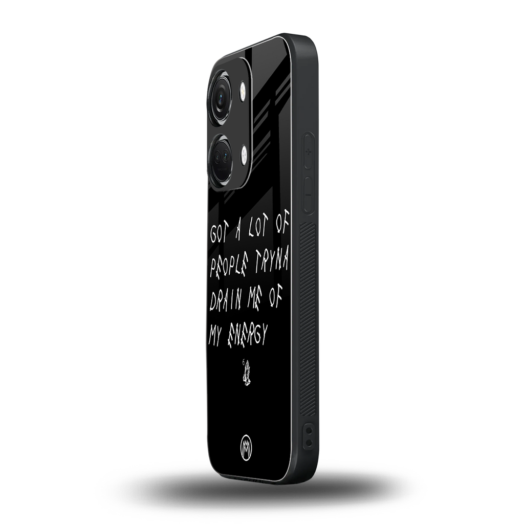 tryna drain my energy back phone cover | glass case for oneplus nord 3