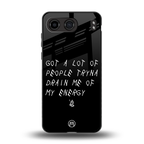 tryna drain my energy back phone cover | glass case for oneplus nord 4