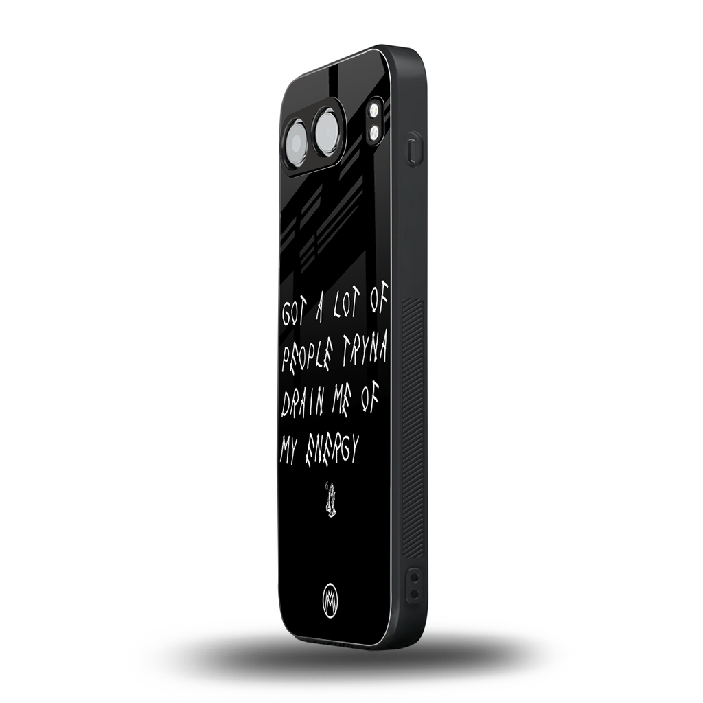 tryna drain my energy back phone cover | glass case for oneplus nord 4