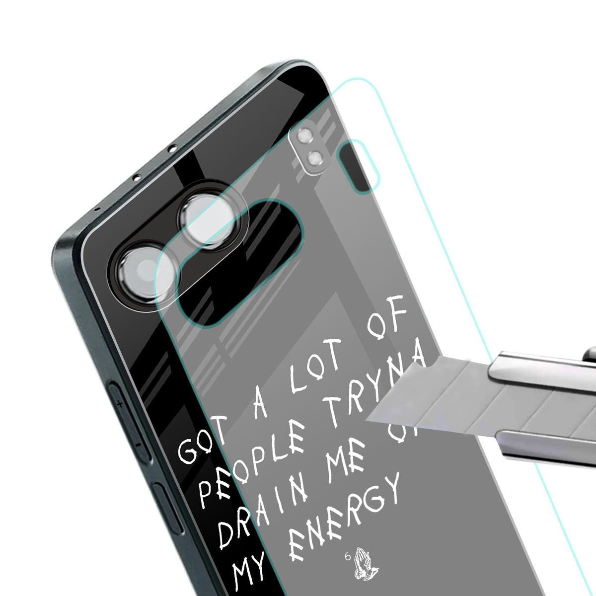 tryna drain my energy back phone cover | glass case for oneplus nord 4