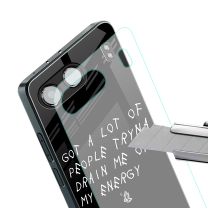 tryna drain my energy back phone cover | glass case for oneplus nord 4
