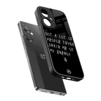 tryna drain my energy back phone cover | glass case for oneplus nord ce 3