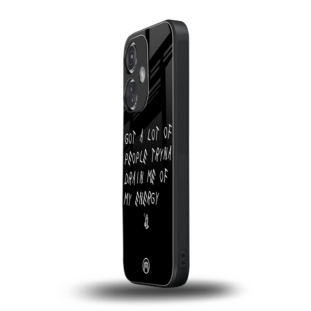 tryna drain my energy back phone cover | glass case for oneplus nord ce 3