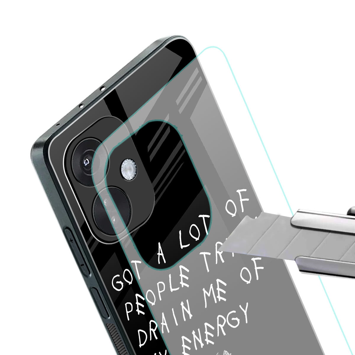 tryna drain my energy back phone cover | glass case for oneplus nord ce 3