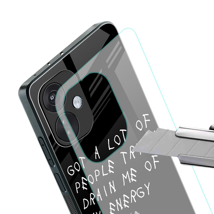 tryna drain my energy back phone cover | glass case for oneplus nord ce 3
