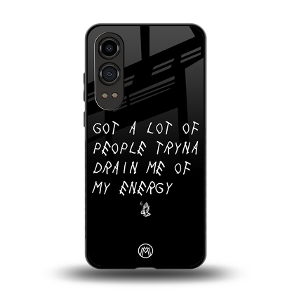 tryna drain my energy back phone cover | glass case for oneplus nord ce 4 lite