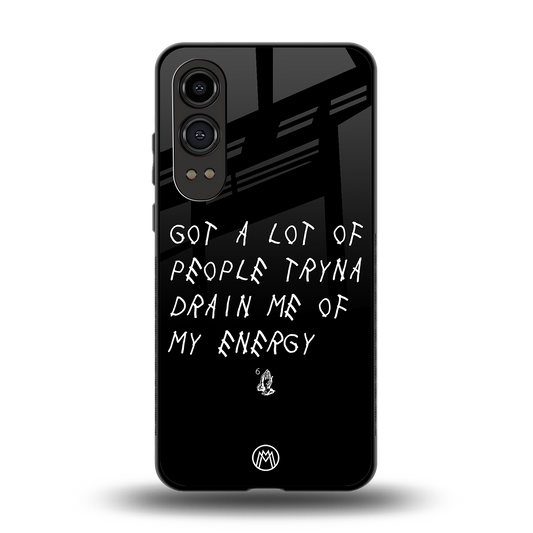 tryna drain my energy back phone cover | glass case for oneplus nord ce 4 lite