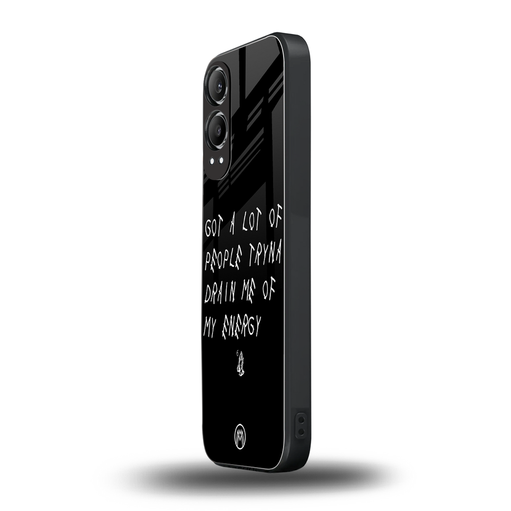 tryna drain my energy back phone cover | glass case for oneplus nord ce 4 lite