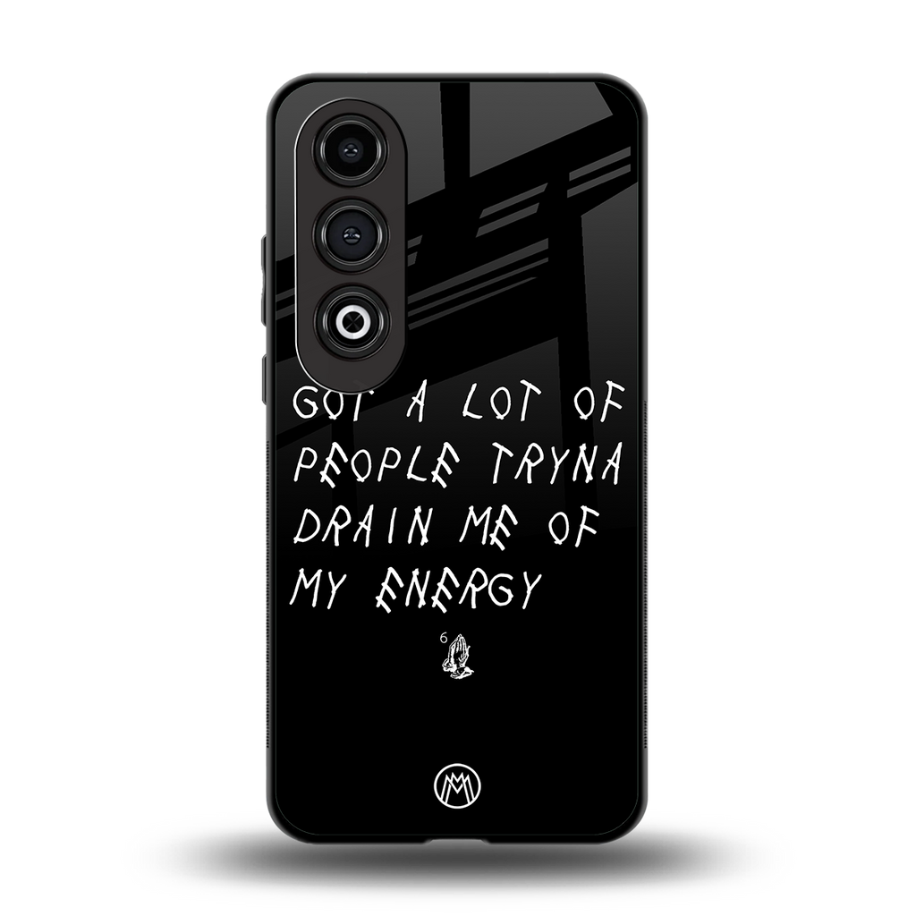 tryna drain my energy back phone cover | glass case for oneplus nord ce 4