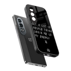 tryna drain my energy back phone cover | glass case for oneplus nord ce 4