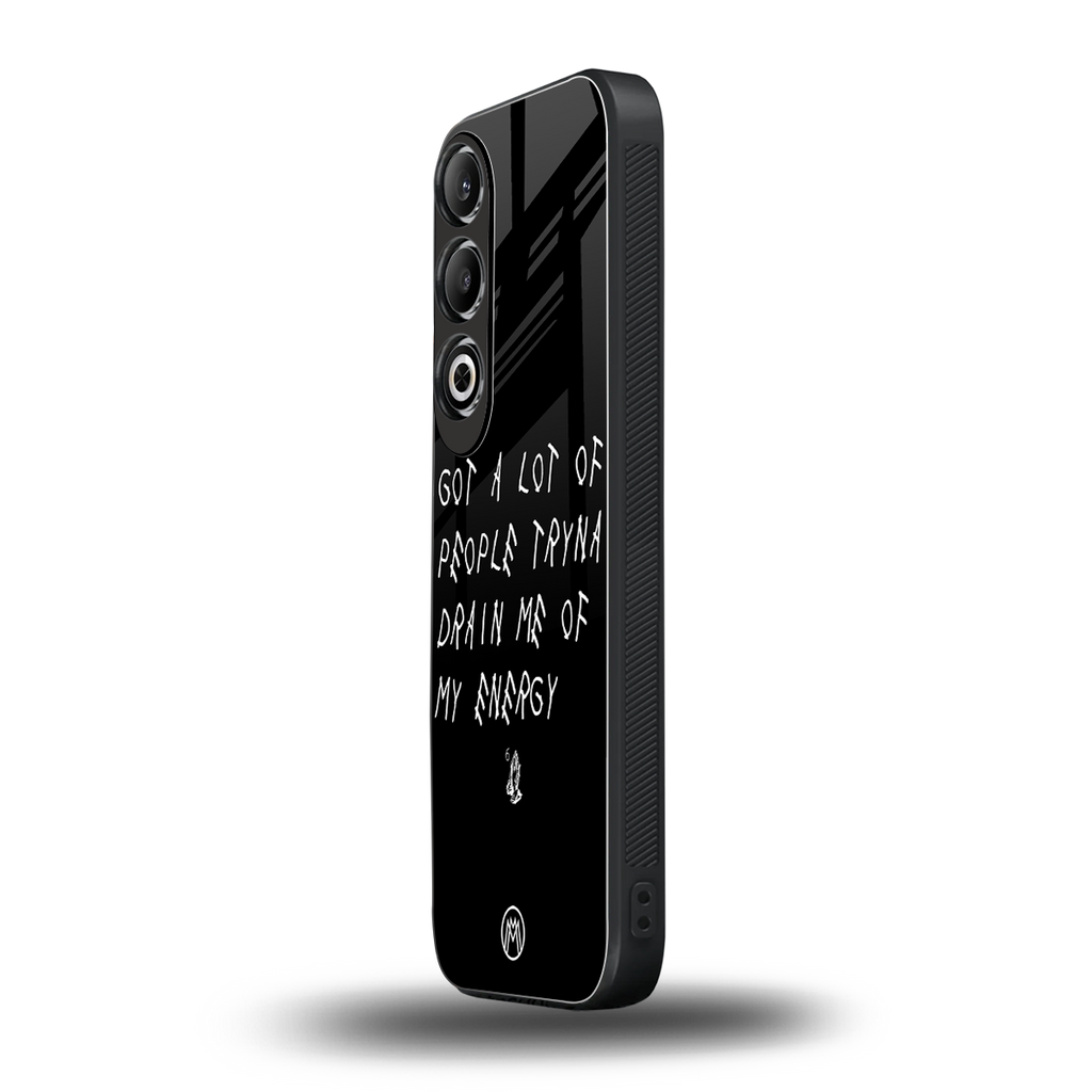 tryna drain my energy back phone cover | glass case for oneplus nord ce 4