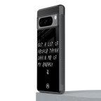 tryna drain my energy back phone cover | glass case for google pixel 8 pro