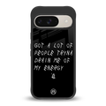 tryna drain my energy back phone cover | glass case for google pixel 9