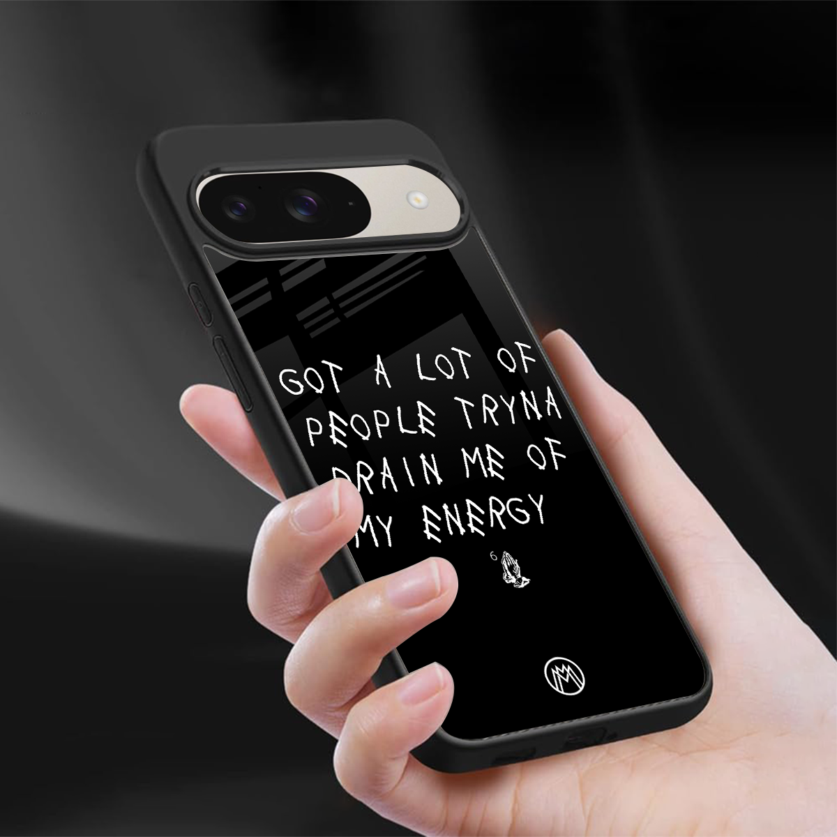 tryna drain my energy back phone cover | glass case for google pixel 9