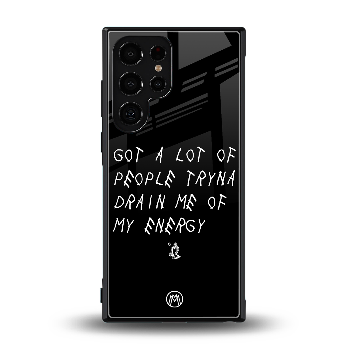 tryna drain my energy back phone cover | glass case for samsung galaxy s23 ultra