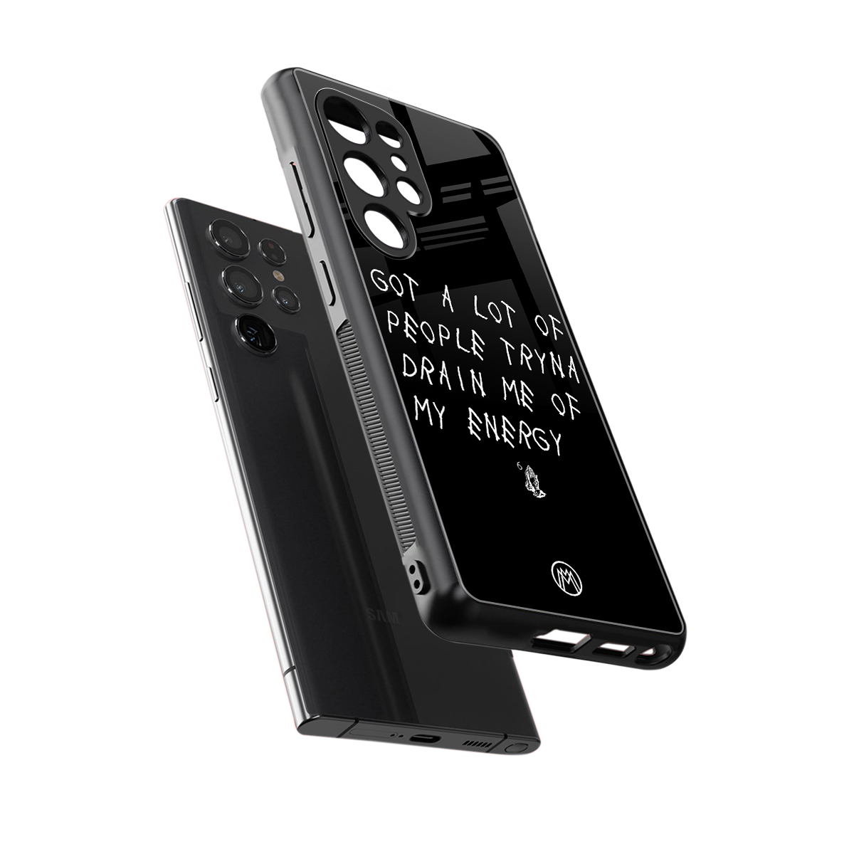 tryna drain my energy back phone cover | glass case for samsung galaxy s25 ultra