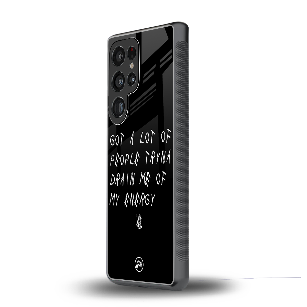 tryna drain my energy back phone cover | glass case for samsung galaxy s25 ultra