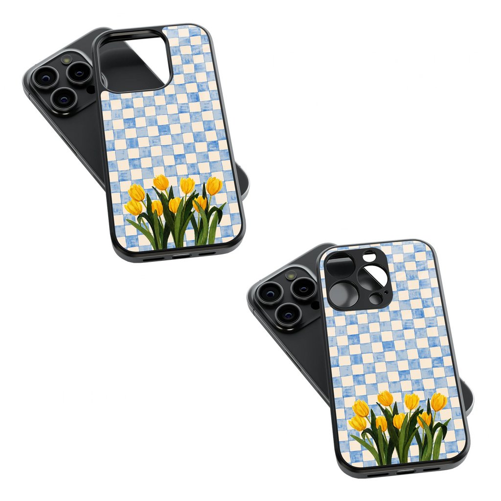 Trendy Glass Back Mobile Case for iPhone, Samsung, Redmi, OnePlus, Google Pixel, Motorola