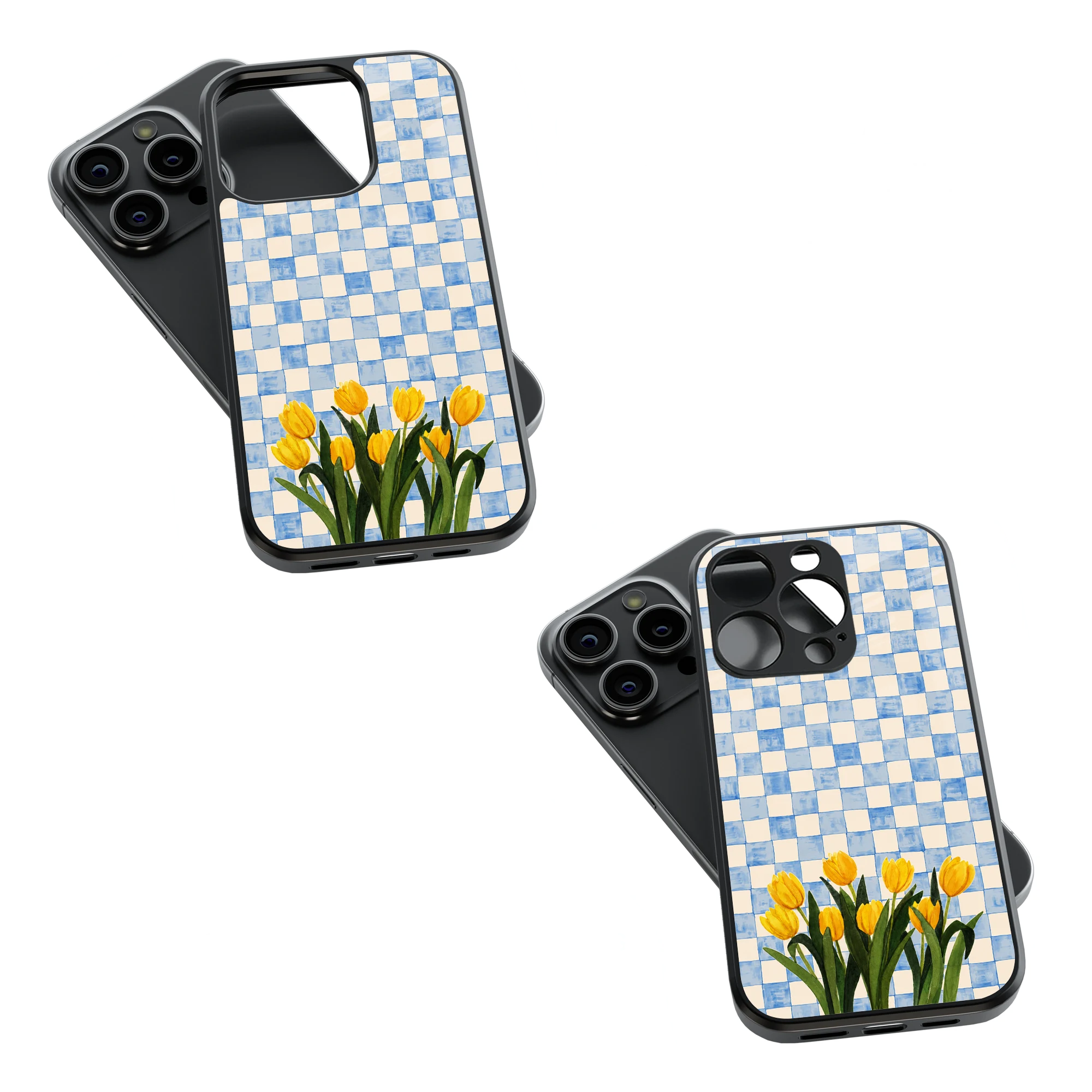 Trendy Glass Back Mobile Case for iPhone, Samsung, Redmi, OnePlus, Google Pixel, Motorola
