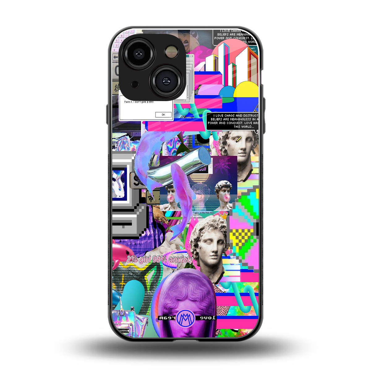 unbothered back phone cover | glass case for iphone 13 mini