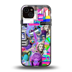 unbothered back phone cover | glass case for iphone 15 plus