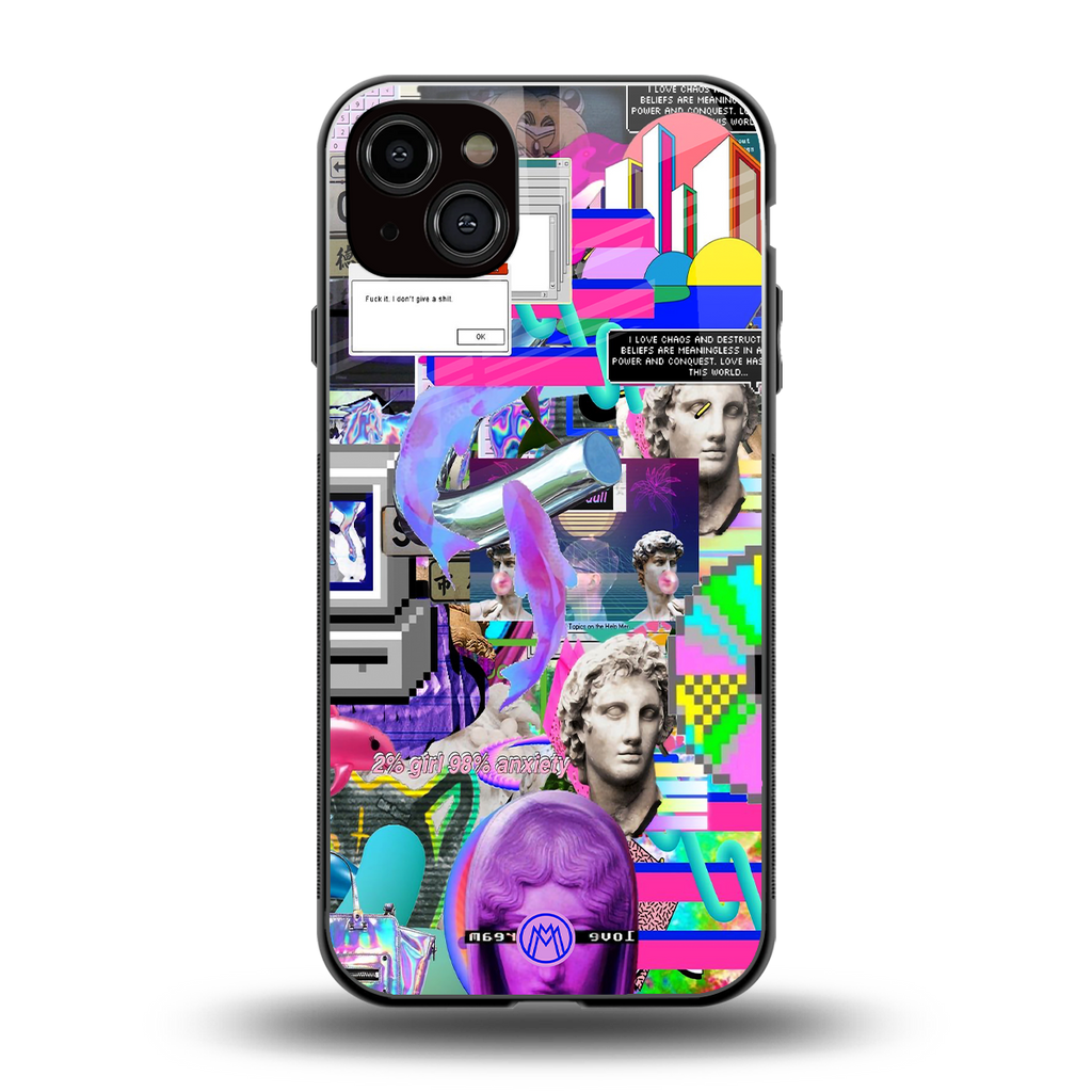 unbothered back phone cover | glass case for iphone 14 plus