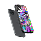 unbothered back phone cover | glass case for iphone 15 plus