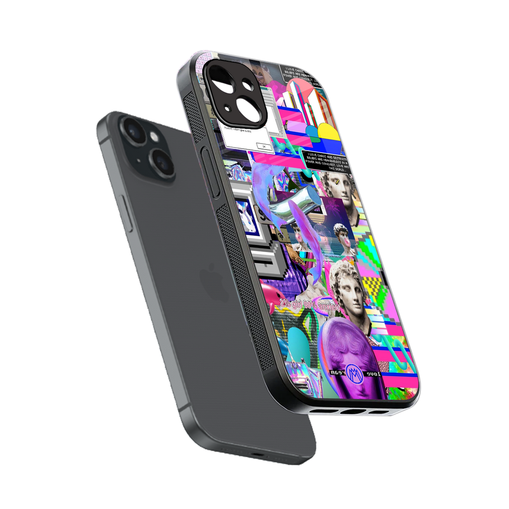 unbothered back phone cover | glass case for iphone 14 plus