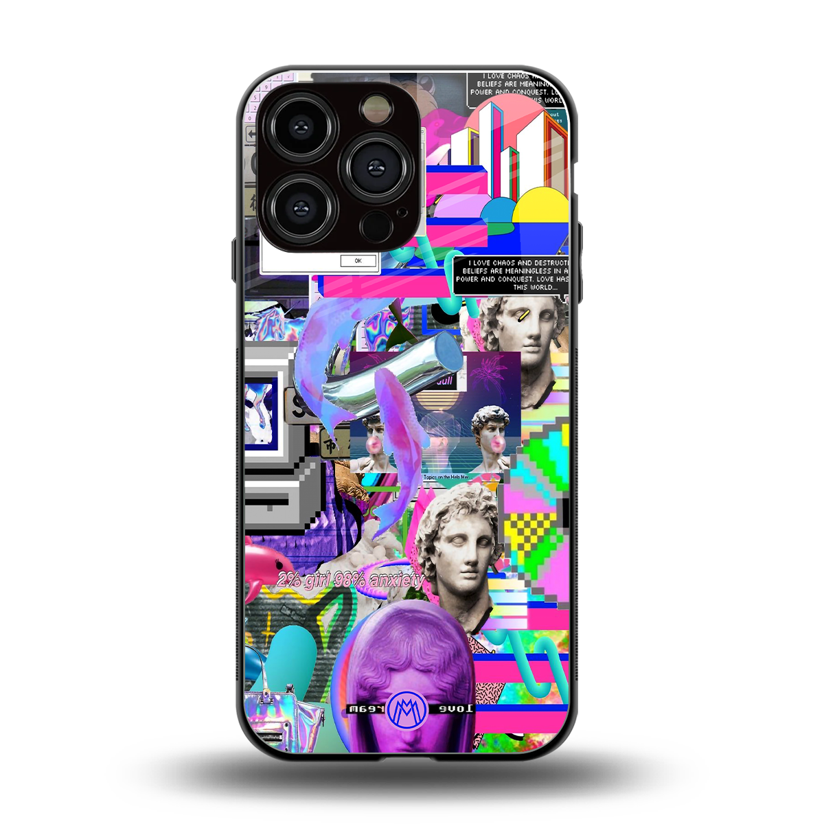 unbothered back phone cover | glass case for iphone 15 pro max