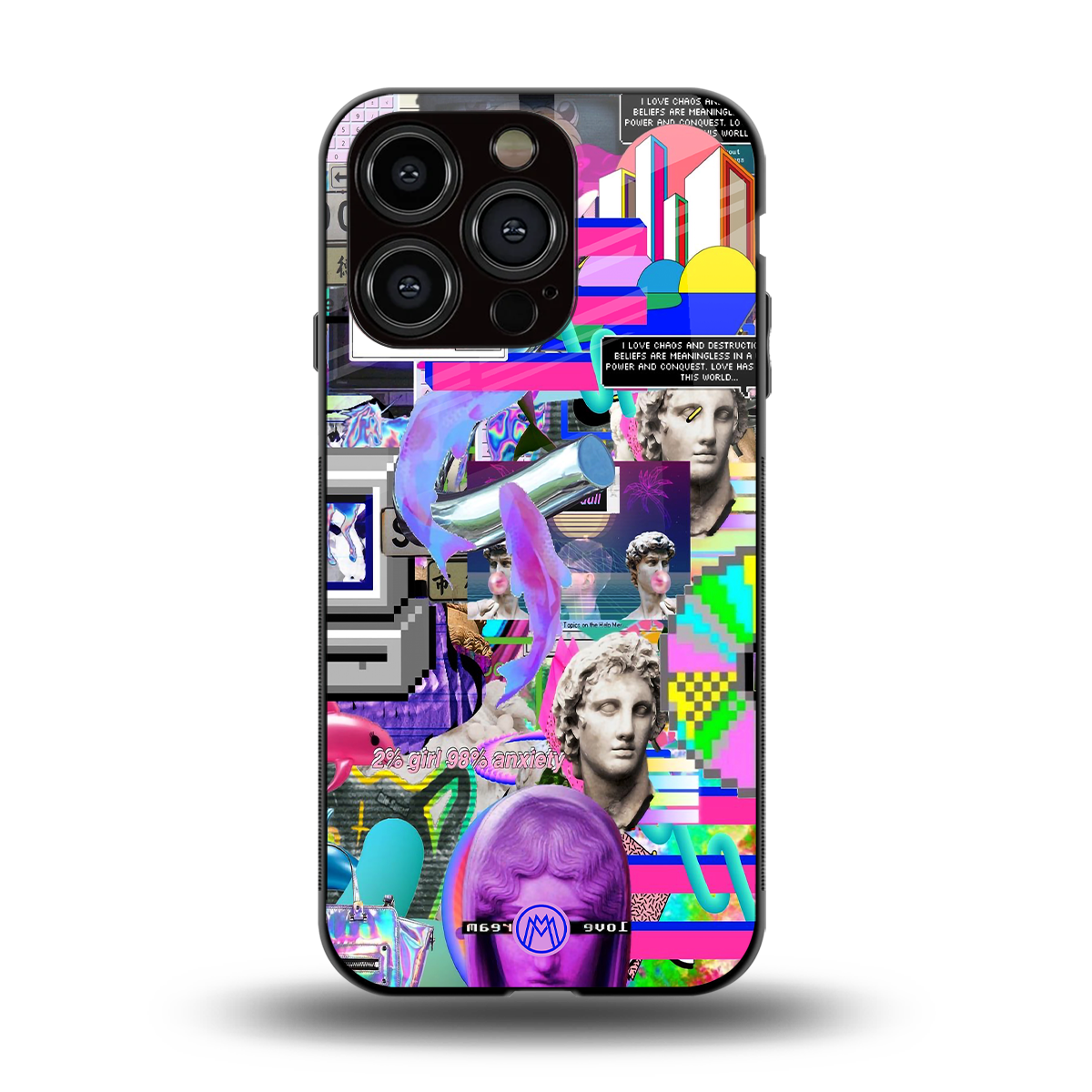 unbothered back phone cover | glass case for iphone 15 pro