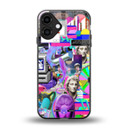 unbothered back phone cover | glass case for iphone 16 plus