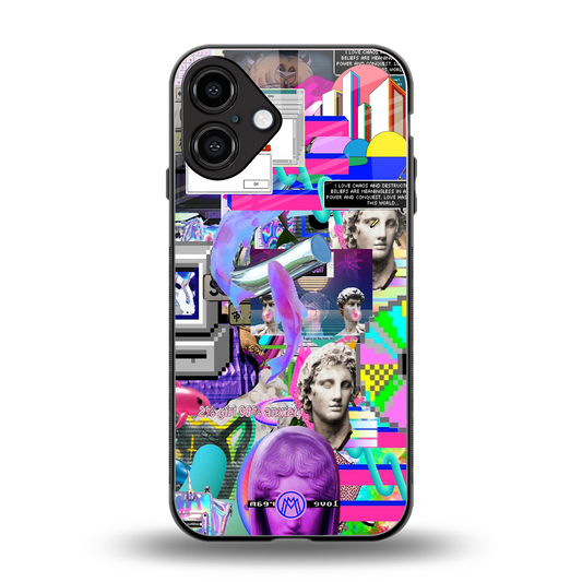 unbothered back phone cover | glass case for iphone 16 plus