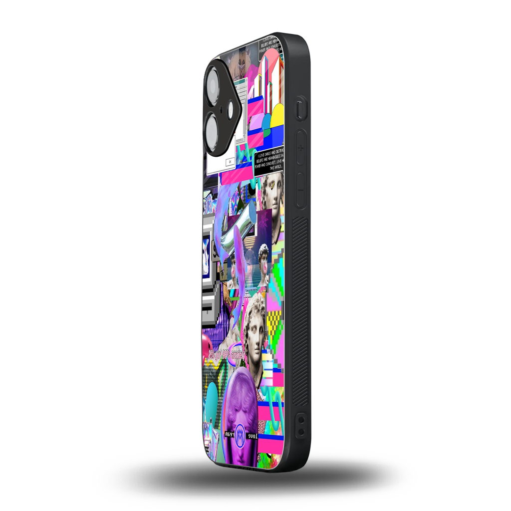 unbothered back phone cover | glass case for iphone 16 plus