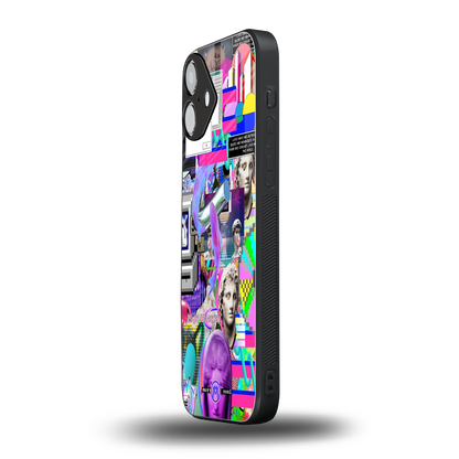 unbothered back phone cover | glass case for iphone 16 plus