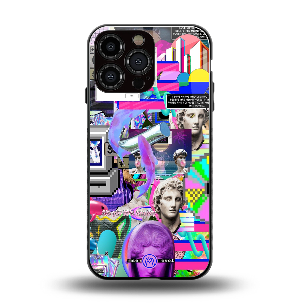unbothered back phone cover | glass case for iphone 16 pro max