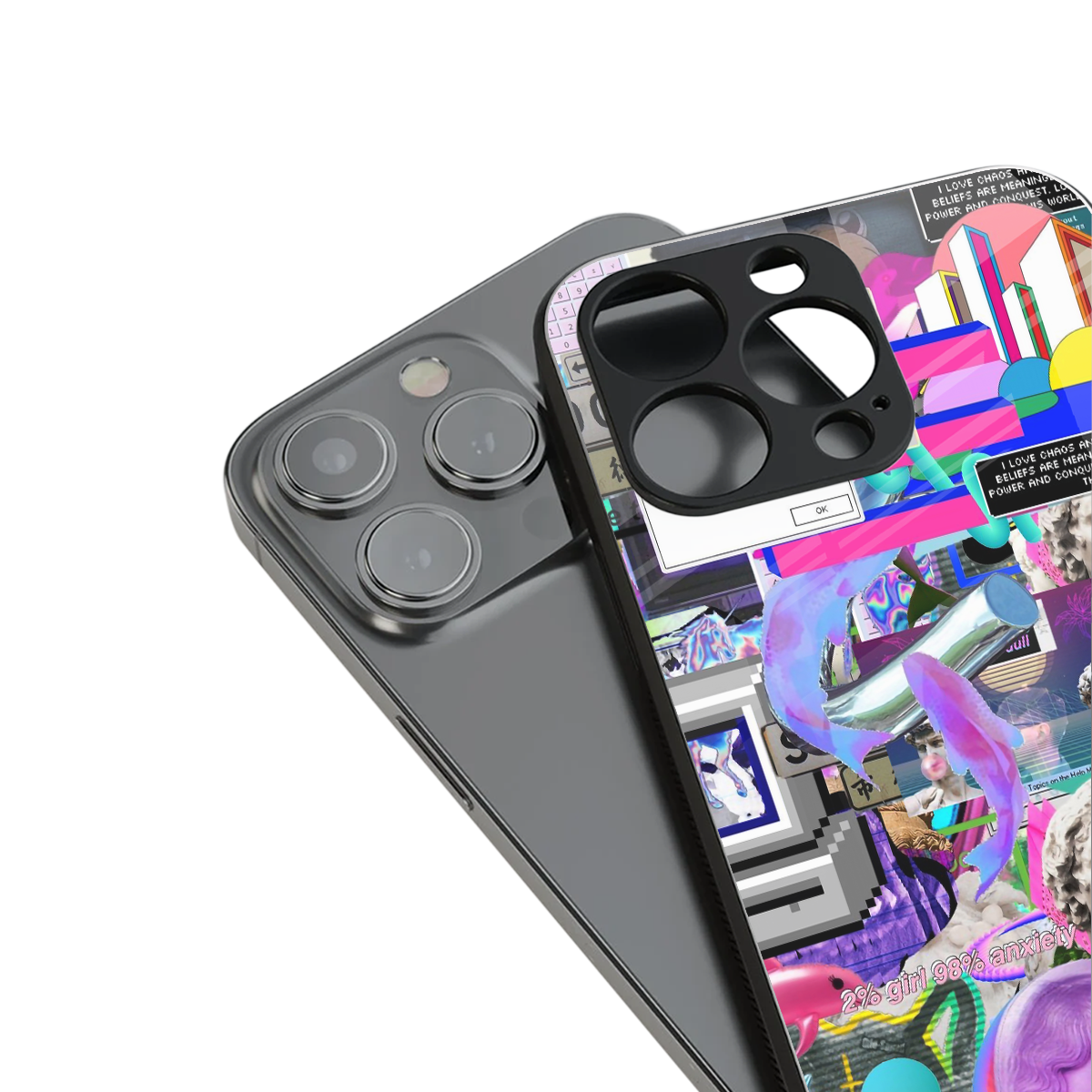 unbothered back phone cover | glass case for iphone 13 pro