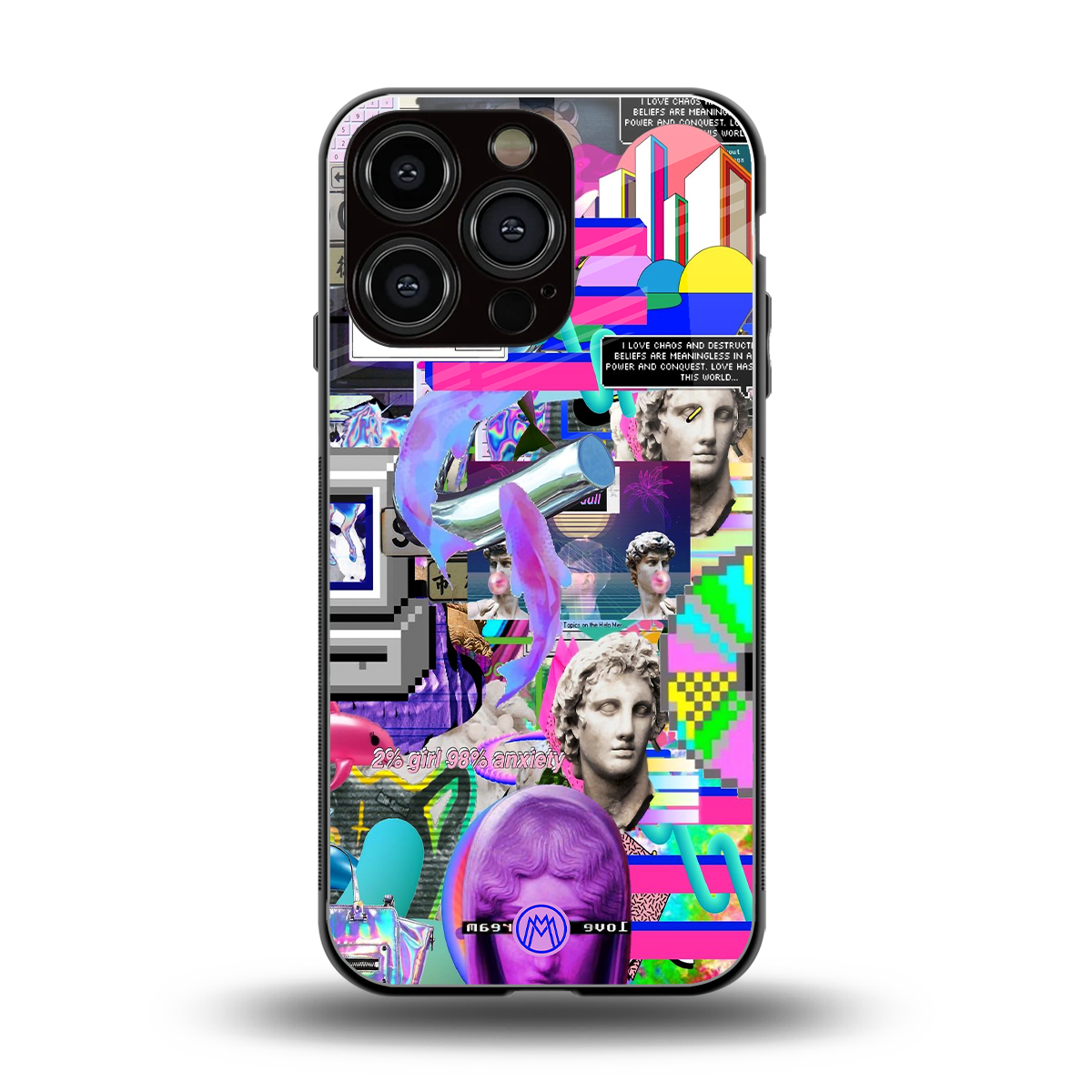 unbothered back phone cover | glass case for iphone 16 pro