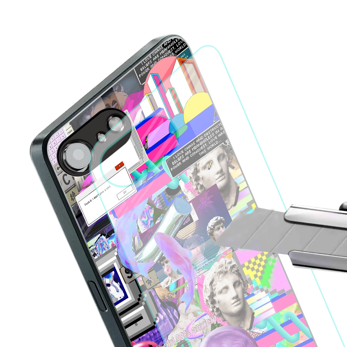 unbothered back phone cover | glass case for iphone 16e