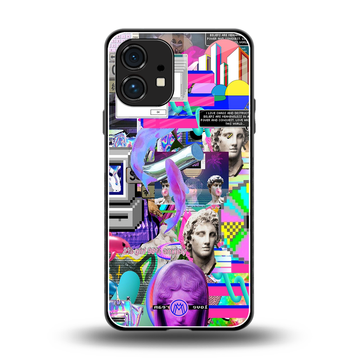 unbothered back phone cover | glass case for nothing phone 1