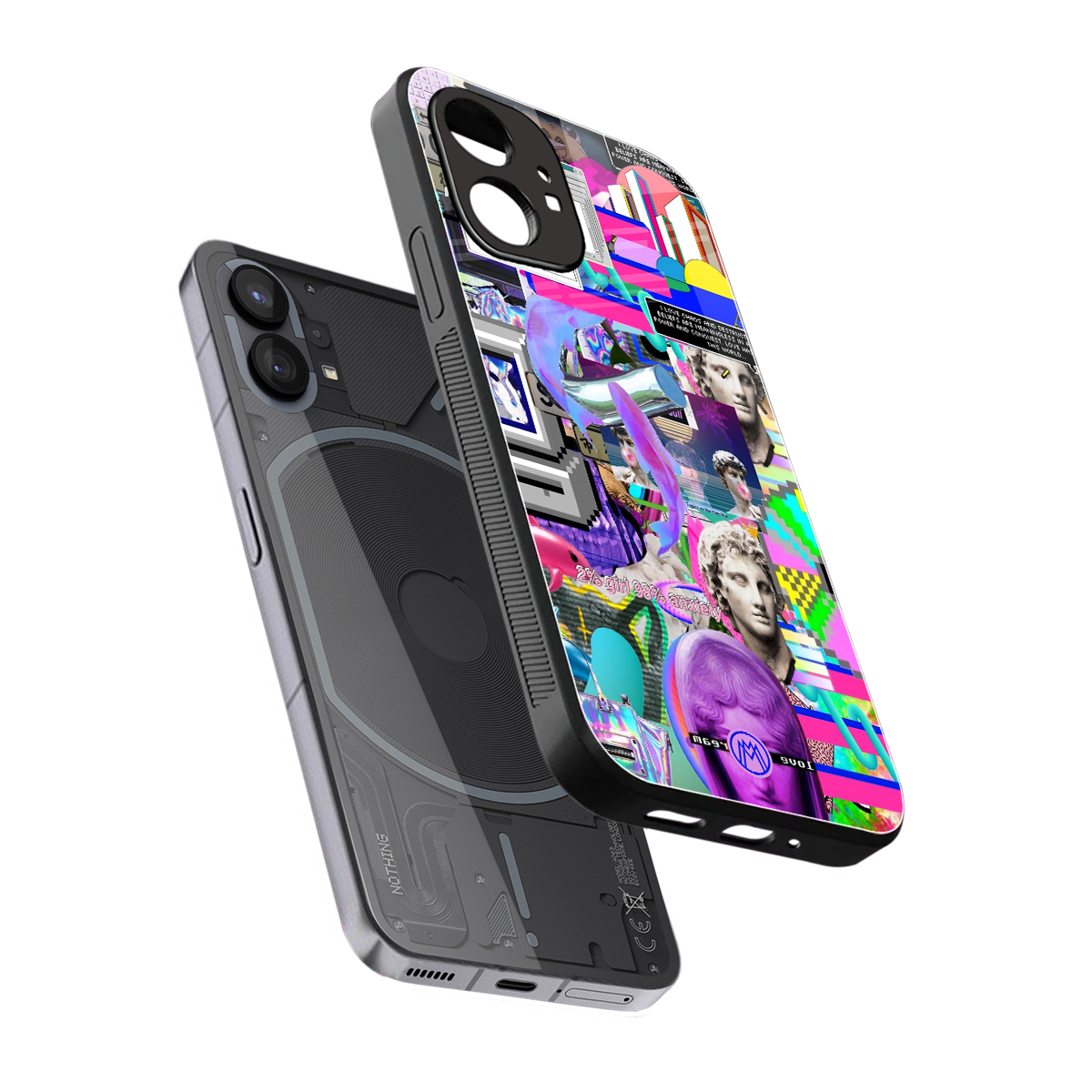 unbothered back phone cover | glass case for nothing phone 1